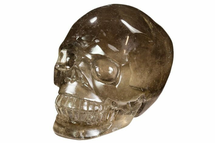 Carved, Smoky Quartz Crystal Skull #108767